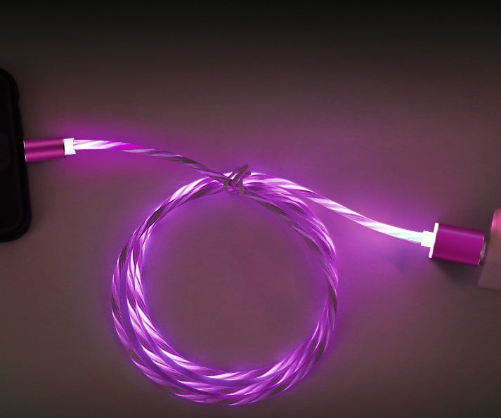 Compatible with Apple, 1m Magnetic charging Mobile Phone Cable USB Type C Flow Luminous Lighting Data Wire for iPhone/Samsung/Huawei Compatible with Apple, 1m Magnetic charging Mobile Phone Cable USB Type C Flow Luminous Lighting Data Wire for iPhone/Samsung/Huawei